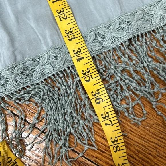 Umgee Shake it Off style green sleeveless dress. Fringe front. Size Small. NWT - Picture 11 of 12